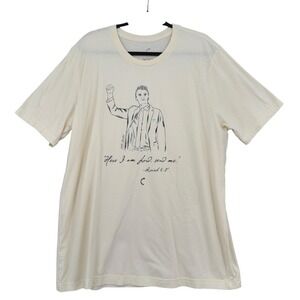 Charlie Kirk Graphic Tee Women XXL Cotton Blend Cream‎ Short Sleeve Shirt